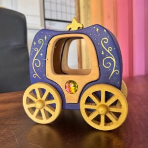 Wooden Princess Carriage Toy - Rolling Fairytale Carriage | Hand-Painted