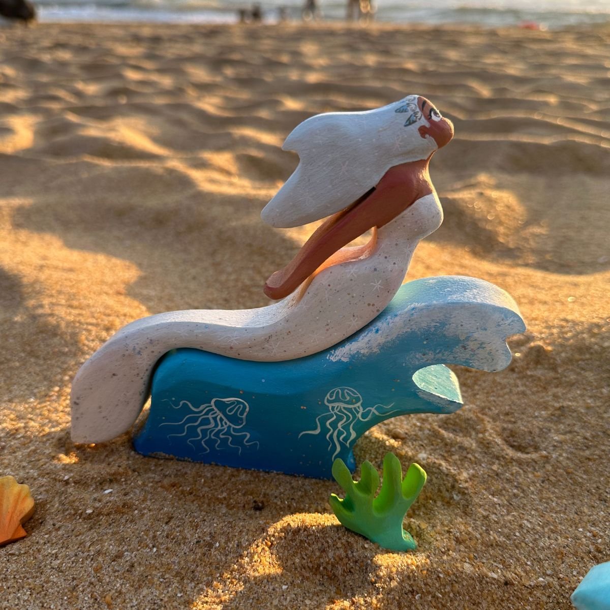 Mermaid On Wave Wooden Toy - Individual - Image 4