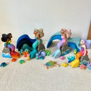 Mermaid on a Rock Wooden Toy - Individual