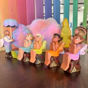 Wooden Fairy on a Log Toy