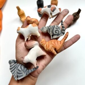 Wooden Handcarved Cat Wooden Toy