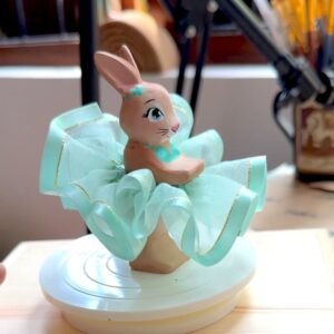 Ballerina Bunny Wooden Toy
